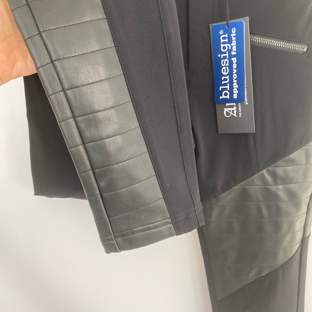 NWT Alp N Rock Sloan Leather Moto Leggings Pants $258 Black - Picture 12 of 16